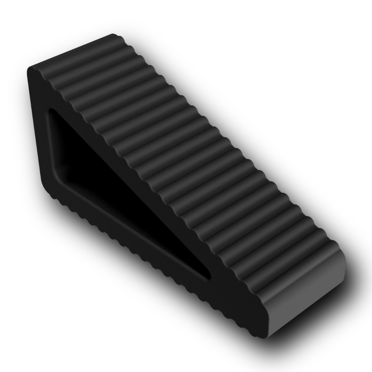 Black CLIP-IT® retainer wedge showing the ridged surface
