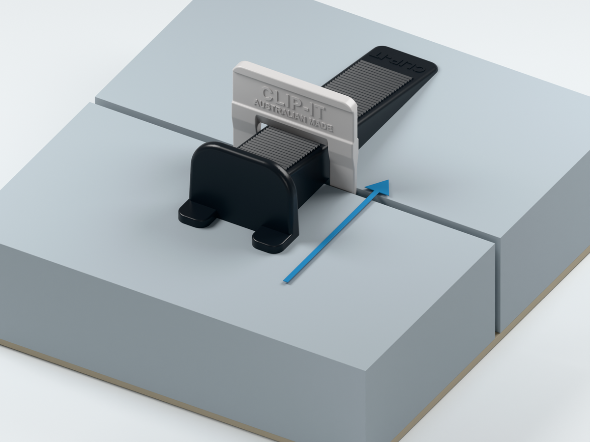 Insert and tighten the wedges — 3 mm stone clips · 30–40 mm